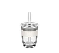 KeepCup Cold Cup, Reusable Iced Coffee Cup with Removable Tritan Plastic Sleeve and Straw Tumbler with Spillproof Lid, Reusable Straw Included, BPA Free, Dishwasher Safe, 340ml 12oz Chalk