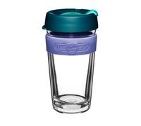 KeepCup Longplay - Reusable Coffee Cup, Double Wall Glass with Removable Sleeve and splashproof Sipper lid - 16oz/454ml - Haze