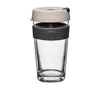 KeepCup Longplay - Reusable Coffee Cup, Double Wall Glass with Removable Sleeve and splashproof Sipper lid - 16oz/454ml - Milk