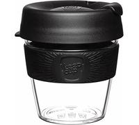 KeepCup Original, Lightweight Reusable Plastic Coffee Cup with Splashproof Sipper Lid, Shatter Resistant, Barista Standard, BPA Free, Dishwasher Safe, 227ml 8oz Black Tint