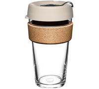 KeepCup Reusable Coffee Cup - Brew Tempered Glass and Natural Cork, L 16oz/454m