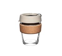 KeepCup Reusable Tempered Glass Coffee Cup | Travel Mug with Splash Proof Lid, Brew Cork Band, Lightweight, BPA Free | Medium | 12oz / 340ml | Filter