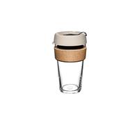 KeepCup Reusable Tempered Glass Coffee Cup | Travel Mug with Splash proof Lid, Brew Cork Band, Lightweight, BPA Free | Large | 16oz / 454ml | Filter
