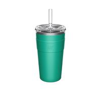 KeepCup Thermal Cold Cup, Insulated Stainless Steel Iced Coffee Straw Tumbler with Spillproof Lid, Recycled Steel, BPA Free, Dishwasher Safe, 454ml 16oz Percy Green
