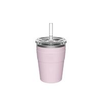KeepCup Thermal Cold Cup, Insulated Stainless Steel Iced Coffee Straw Tumbler with Spillproof Lid, Recycled Steel, BPA Free, Dishwasher Safe, 340ml 12oz Pashmak Pink