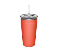 KeepCup Thermal Cold Cup - Insulated Stainless Steel Reusable Coffee Cup with Lid and Straw - 16oz/454ml - Tangent
