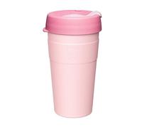 KeepCup Thermal, Insulated Stainless Steel Reusable Coffee Cup with Splashproof Sipper Lid, Recycled Steel, Barista Standard, BPA Free, Dishwasher Safe, 454ml 16oz Roseate