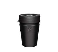 KeepCup Thermal, Insulated Stainless Steel Reusable Coffee Cup with Splashproof Sipper Lid, Recycled Steel, Barista Standard, BPA Free, Dishwasher Safe, 340ml 12oz Black