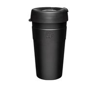 KeepCup Thermal - Vacuum Insulated Stainless Steel, Reusable Coffee Cup with Splashproof Sipper Lid - 16oz/454ml - Black