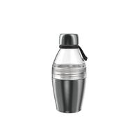 KeepCup Water Bottle, Reusable Insulated Stainless Steel and Plastic Dual Opening with Leakproof Steel Cap, 14oz/420ml - Nitro Clear