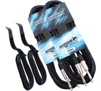 Keepdrum 001XX Microphone Cable XLR Male/1x XLR Female 2x GC-004 6m 6.3mm Klinke - Klinke