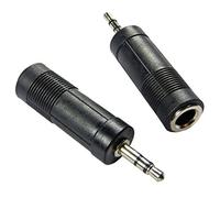Keepdrum ADA074 Audio Adaptor 6.3 mm Female to 3.5 mm Male Stereo Pack of 2