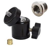 keepdrum Ball Joint Tripod Adapter Rotatable 1/4 to 3/8 + 3/8 to 5/8 Reducing Thread