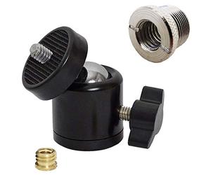 keepdrum Ball Joint Tripod Adapter Rotatable 1/4 to 3/8 + 3/8 to 5/8 Reducing Thread