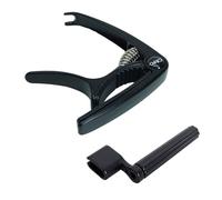Keepdrum Capo for Acoustic and Electric Guitar Black + Universal String Winder