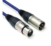 keepdrum DMX004 BL 6m DMX Cable Blue 3-pin XLR 6m