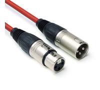 keepdrum DMX004RD DMX cable Red 3-pin XLR control cable 100 Ω 3m