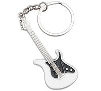 Keepdrum Electric Guitar Keyring Weiß White