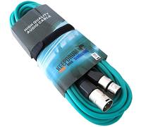 Keepdrum MC-001XX GR Microphone Cable, XLR Female To Male + Velcro Cable Ties, Green & m