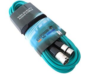 Keepdrum MC-001XX GR Microphone Cable, XLR Female To Male + Velcro Cable Ties, Green & m