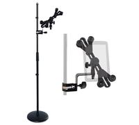 keepdrum MS015 Microphone Stand Straight Tripod with Tablet Mount