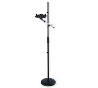 keepdrum MS015 Straight Microphone Stand with Smartphone Tablet Holder