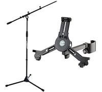 keepdrum MS106 Microphone Stand with Boom and Tablet PC Holder 19791 K M for Tablets with a Height of 220 to 331 mm and a Width of 128 to 232 mm