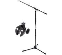 keepdrum MS106 Microphone Stand with K-M 23690 Universal Clamp Tripod Clamp 3/8 Inch