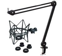 keepdrum MS138 Articulated Arm Tripod Stand with MS090B Multi Microphone Mic Spider - Black