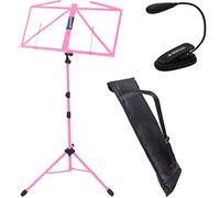 keepdrum MUS3 PK Music Stand with Bag and Music Stand Light Pink