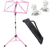 keepdrum MUS3PK Music Stand Pink + Bag + 2 Pieces Music Stand Magnets