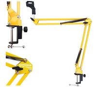 Keepdrum NB35 YW Yellow Tabletop Microphone Boom Arm Microphone Stand for Table Fixing