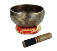keepdrum Tibetan Bronze Singing Bowl 12 cm with Singing Bowl Grater and Coaster