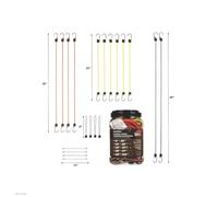 Keeper - Assorted Bungee Cords In Multiple Colors, 20 Pack - 8”, 10”, 24", 36”, And 48”