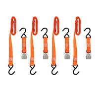 KEEPER Hampton PROD 1”x 10' Cam Buckle Tie-Down, 4 Pack - 300 lbs. Working Load Limit and 900 lbs. Break Strength