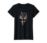 Keeper of Stories: Magical Key to Literary Realms T-Shirt, Women, Black, XL
