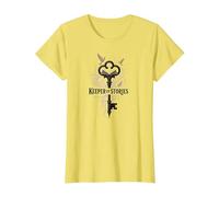 Keeper of Stories: Magical Key to Literary Realms T-Shirt, Women, Lemon, L