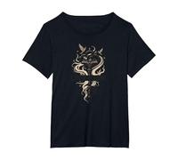 Keeper of Stories: Magical Key to Literary Realms T-Shirt, Women's Plus, Black, 2X