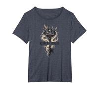 Keeper of Stories: Magical Key to Literary Realms T-Shirt, Women's Plus, Heather Blue, 1X