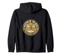 Keeper Of The Bees Honey Pollination Conservation Zip Hoodie
