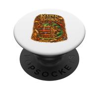 Keeper of the Books Cute Dragon Fantasy Library Reader Book PopSockets Adhesive PopGrip