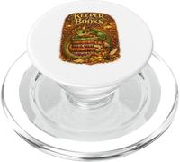 Keeper of the Books Cute Dragon Fantasy Library Reader Book PopSockets PopGrip for MagSafe