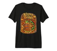 Keeper of the Books Cute Dragon Fantasy Library Reader Book Premium T-Shirt