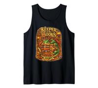 Keeper of the Books Cute Dragon Fantasy Library Reader Book Tank Top