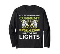 Keeper of the Current Electrician Graphic Wizard Wires Long Sleeve T-Shirt