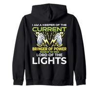 Keeper of the Current Electrician Graphic Wizard Wires Zip Hoodie