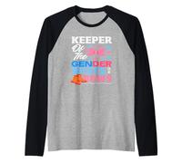 Keeper of The Gender Boots Or Bows Country Western Reveal Raglan Baseball Tee