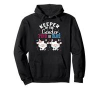 Keeper Of The Gender Cow Print Gender Reveal Decorations Pullover Hoodie