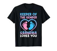 keeper of the gender grandma loves you gender Reveal T-Shirt