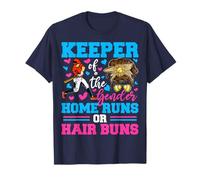Keeper of The Gender Home Runs Or Hair Buns Reveal Party T-Shirt